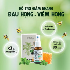 Combo 2 Chai Tracybee Xịt Keo Ong Xanh Vị Bạc Hà Hỗ Trợ Cải Thiện Viêm Họng, Ho 30ml