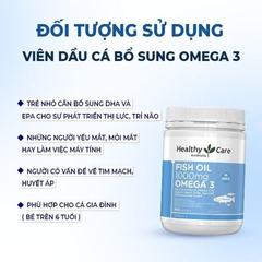 Healthy Care Viên Dầu Cá Bổ Sung Omega 3 Fish Oil 1000mg