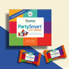 Combo 1 Hộp Himalaya Party Smart Soft Chews Viên Nhai Hỗ Trợ Giải Rượu, Giảm Say 10 Viên