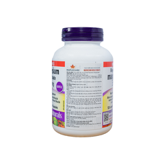 Webber Naturals Viên Uống Magie Magnesium Bisglycinate 200mg - Nhập Khẩu Chính Ngạch Canada