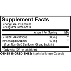 Codeage Viên Uống Liposomal Glutathione (Setria L-Glutathione) Hỗ Trợ Chống Oxy Hoá, Sáng Da 500mg 60 Viên