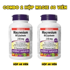 Combo 2 Hộp Magie Bisglycinate 60 Viên