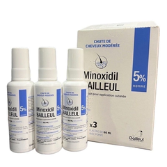 Bailleul Dung Dịch Kích Thích Mọc Tóc Minoxidil 5% 60ml x 3 Lọ