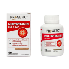 Progetic Viên Uống Multivitamin Coated Hỗ Trợ Chuyển Hóa Năng Lượng Và Miễn Dịch 90 Viên