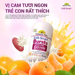 Nature's Way Kids Smart Bursts Viên Uống Calci Tổ Ong Tảo Biển Đỏ Liquid Giúp Xương Răng Chắc Khỏe Cho Trẻ Từ 6 Tháng Tuổi 30 Viên