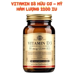 Solgar Viên Uống Bổ Sung Vitamin D3 2200 IU 100 Viên  - Chính Ngạch Mỹ