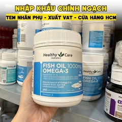 Healthy Care Viên Dầu Cá Bổ Sung Omega 3 Fish Oil 1000mg, Dùng Được Cho Trẻ - Chính Ngạch Úc
