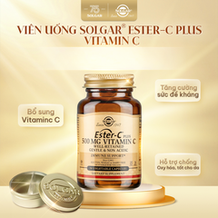Solgar Viên Uống Bổ Sung Vitamin C Ester-C 500MG Không Kích Ứng Dạ Dày 50 Viên