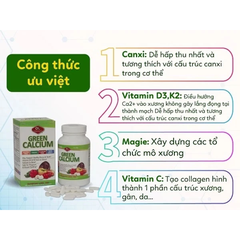 Olympian Labs Viên Uống Bổ Sung Canxi Hữu Cơ Green Calcium - Nhập Khẩu Chính Ngạch Mỹ