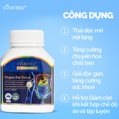 Vitatree Fat Detox Hỗ Trợ Giảm Mỡ, Thải Độc Gan 60 Viên