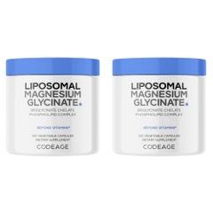 Combo 2 Hộp Codeage Viên Uống Liposomal Magnesium Magie Glycinate Hữu Cơ Hỗ Trợ Cơ, Thần Kinh Và Hệ Thần Kinh 240 Viên