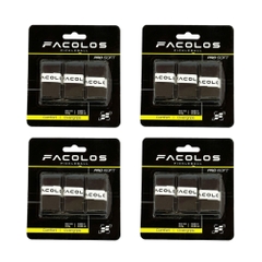 Combo 12 Cái Facolos Cuốn Cán Vợt Pickleball Pro Grips Màu Đen