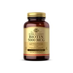 Solgar Viên Uống Super Potency Biotin 5000 MCG Hỗ Trợ Tóc, Móng, Da Khỏe Mạnh 50 Viên