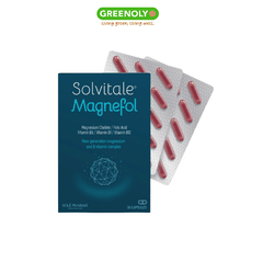 Combo 5 Hộp Solvitale Magnefol Viên Uống Magnesium Bisglycinate + Vitamin nhóm B Hỗ Trợ Thần Kinh Và Giấc Ngủ