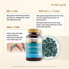 Herbs Of Gold Viên Uống Men's Multi + Hỗ Trợ Tăng Cường Sức Khỏe Nam Giới 60 Viên