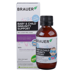 Brauer Nước Uống Tăng Cường Sức Đề Kháng Cho Trẻ Baby & Child Immunity Support 100ml