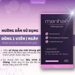 Combo 2 Hộp Manhae Viên Uống Nội Tiết Pháp Cho Phụ Nữ Tiền Mãn Kinh Không Gây U Nang, U Xơ 30 Viên