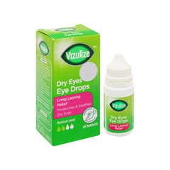 Vizulize Dry Eyes Dung Dịch Nhỏ Mắt Giảm Tình Trạng Khô, Mờ, Mỏi Mắt 10ml