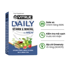 Vitrue Bổ Sung Vitamin Và Khoáng Chất Chuyên Biệt Cho Nam Giới Daily Vitamin & Mineral For Men Hộp 60 Viên