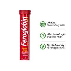 Vitabiotics Viên Nén Sủi Vị Cam Feroglobin Fizz Giúp Cơ Thể Tăng Tạo Máu, Tăng Năng Lượng, Giảm Mệt Mỏi Ống 20 viên