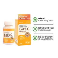 Kolmar Viên Uống Bổ Sung Vitamin C, Kẽm, D3 Condition Let's C Premium 60 Viên