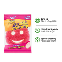 Scrub Mommy Bọt Biển Mặt Cười Dạng Mỏng 1 Inch 2 Mặt Lau Chùi Đa Năng Essentials Pink 1 Miếng