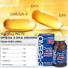 Orihiro Viên Uống Dầu Cá Bổ Sung Omega 3, EPA & DHA 180 Viên