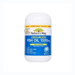 Nature's Way Viên Uống Dầu Cá Không Mùi Odourless Fish Oil 1000mg 80 Viên