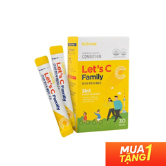 Kolmar Bột Bổ Sung Vitamin C, Kẽm Condition Let's C Family 30 Gói [Mua 1 Tặng 1]