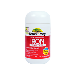 Nature's Way Viên Uống High Strength Iron Kết Hợp Vitamin C Và B12 Bổ Sung Sắt Hàm Lượng Cao Hỗ Trợ Chuyển Hóa Năng Lượng 30 Viên