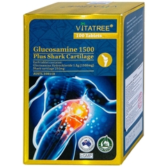 Vitatree Viên Uống Hỗ Trợ Xương Khớp Công Thức Mới Glucosamine Sụn Cá Mập 1500mg 100 Viên