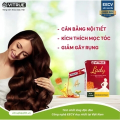 Vitrue Lady Tinh Chất Đông Trùng Hạ Thảo Và Nấm Môn Chùm Tăng Cường Sinh Lý Nữ, Cân Bằng Nội Tiết Tố Hộp 14 Gói