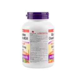 Webber Naturals Viên Uống Giảm Đau Duy Trì Sụn Khớp Glucosamine Chondroitin MSM 500/400/400mg Hộp 120 Viên