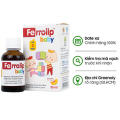 Ferrolip Baby Bổ Sung Sắt Dự Phòng Không Gây Nóng Cho Trẻ Lọ 30ml