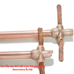 Cọc tiếp địa D14 dài 2.4m RR của hãng Ramratna Ấn Độ