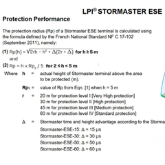 Stormaster ESE 50 kim thu sét Úc bán kính bảo vệ 95m