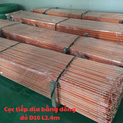 Cọc tiếp địa đồng đỏ D16 dài 2.4m
