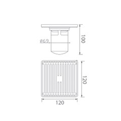 Ga thoát sàn EcoBath EC1067B màu inox chải