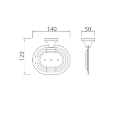 Kệ xà phòng EcoBath EC218-01BG màu vàng chải