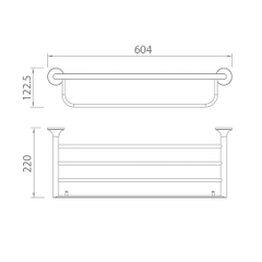 Vắt khăn giàn EcoBath EC218-12BG vàng chải