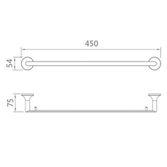 Vắt khăn đơn EC218-08-45BG vàng chải