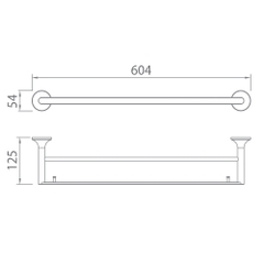 Vắt khăn đôi EcoBath EC218-09BU ghi xám