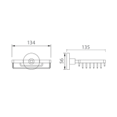 Kệ xà phòng EcoBath EC270-01MB đen mờ