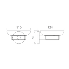 Kệ xà phòng EcoBath EC270-02MB đen mờ
