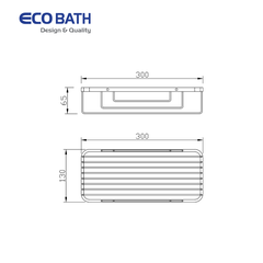 Kệ phòng tắm EcoBath EC4076-1MB màu đen mờ