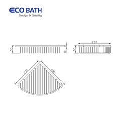 Kệ phòng tắm EcoBath EC4075-1 màu inox bóng