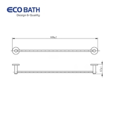 Vắt khăn đơn EC263-08 màu inox bóng