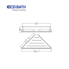 Kệ phòng tắm EcoBath EC4079-1 màu inox bóng