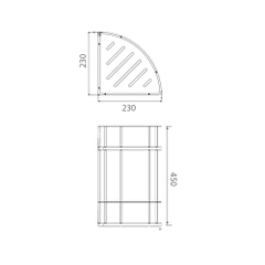 Kệ phòng tắm EcoBath EC4067-2 vàng chải