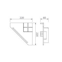 Kệ phòng tắm EcoBath EC4073-1 màu đen mờ